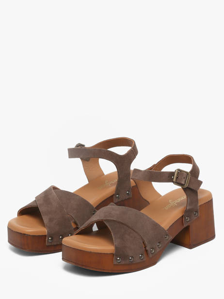 Sandales à Talon En Cuir Semerdjian Marron women MICOL vue secondaire 1