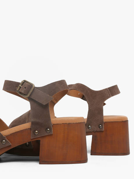 Sandales à Talon En Cuir Semerdjian Marron women MICOL vue secondaire 2