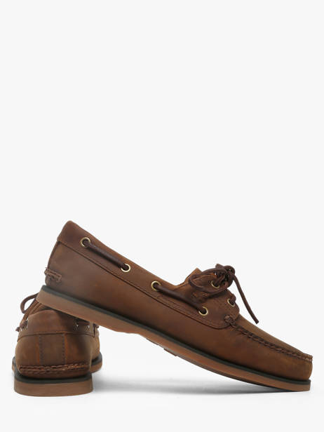 Boat Shoes In Leather Timberland Brown men 2FZXEM41 other view 2