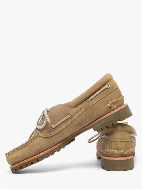 Boat Shoes In Leather Timberland Beige women 2GNVEW11 other view 2