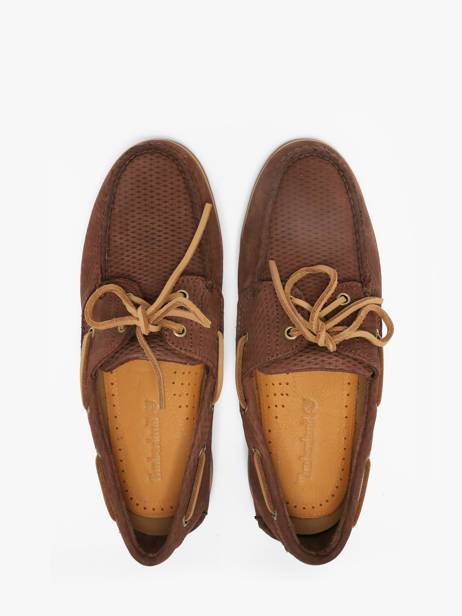 Chaussures Bateau En Cuir Timberland Marron men 4187EIV1 vue secondaire 3