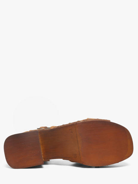 Heeled Sandals In Leather Semerdjian Brown women MICOL other view 4