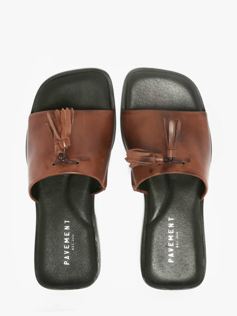 Slippers In Leather Pavement Brown women 25216 other view 3