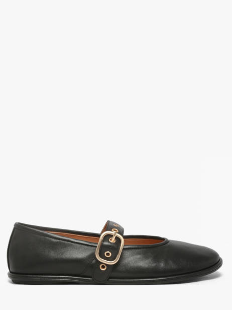 Ballerinas With Straps In Leather Inuovo Black women CT005BLK