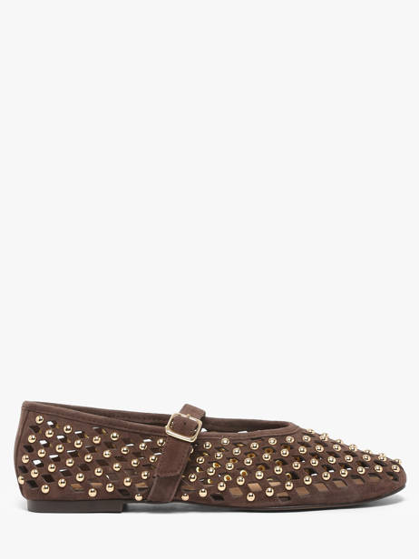 Ballerines Avec Brides En Cuir Inuovo Marron women NK003KDR