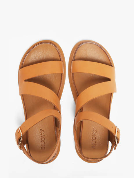 Sandals In Leather Inuovo Orange women 96001CCN other view 3