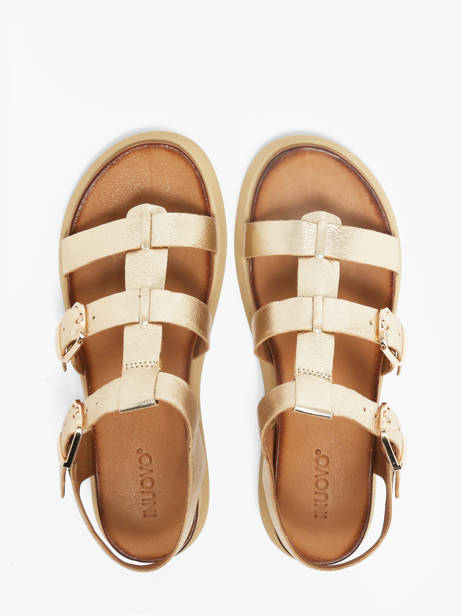 Sandales En Cuir Inuovo Or women 96046GLD vue secondaire 3