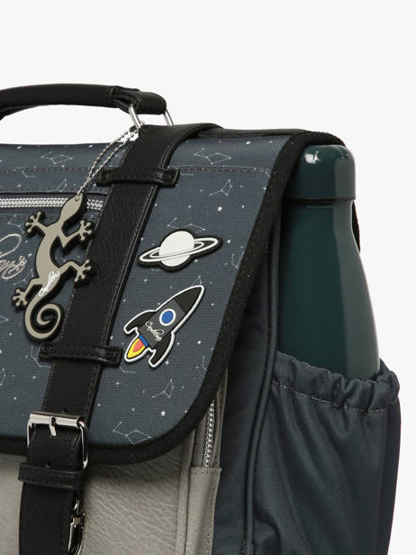 Satchel For Kids 2 Compartments Cameleon Gray vintage urban CA35 other view 6