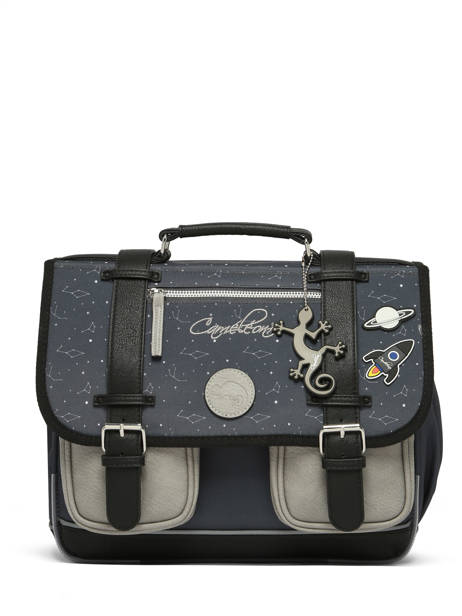 Satchel For Kids 2 Compartments Cameleon Gray vintage urban CA35 other view 7