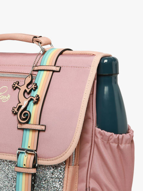 Cartable Enfant 2 Compartiments Vintage Fantasy Cameleon Rose vintage fantasy CA38 vue secondaire 4