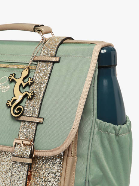 Cartable Enfant 2 Compartiments Vintage Fantasy Cameleon Vert vintage fantasy CA38 vue secondaire 5