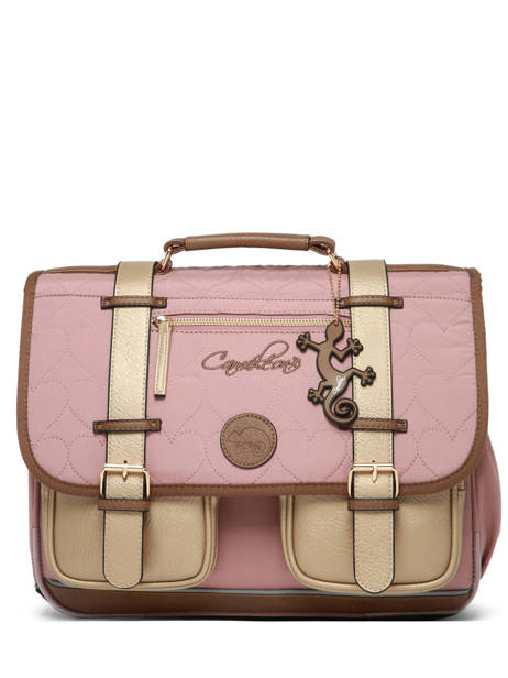 Cartable Enfant 2 Compartiments Cameleon Marron vintage fantasy CA38 vue secondaire 7