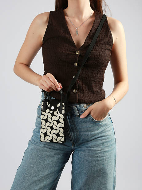 Sac Bandoulière Phonebag Polyester Miniprix Noir phonebag P203 vue secondaire 1