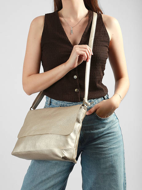 Shoulder Bag Soft Mandoline Gold soft MD5231 other view 1