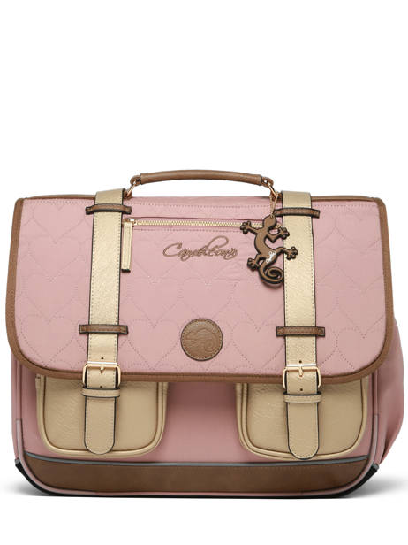 Satchel For Kids 3 Compartments Cameleon Brown vintage fantasy CA41 other view 7