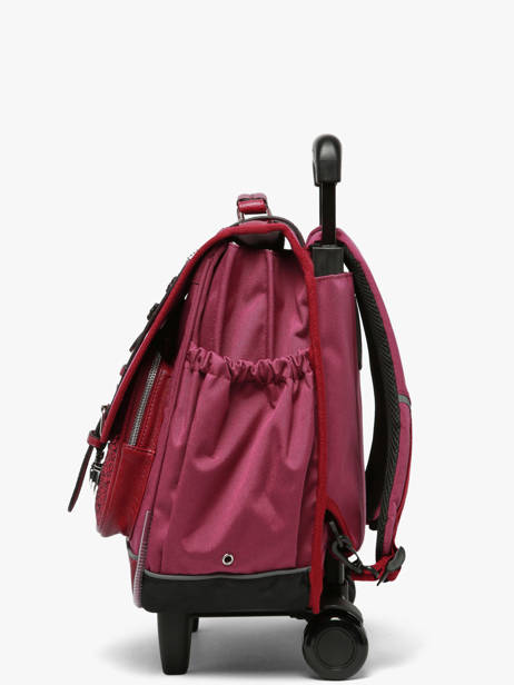 Cartable à Roulettes 3 Compartiments Cameleon Violet vintage fantasy CR41 vue secondaire 1