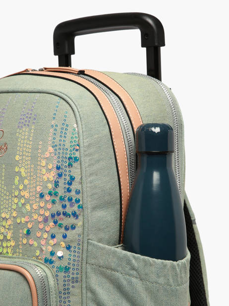 2-compartment Wheeled Schoolbag Cameleon Pink vintage fantasy SR40 other view 7