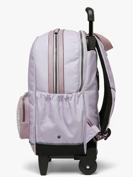 Sac A Dos à Roulettes 2 Compartiments Cameleon Violet vintage fantasy SR40 vue secondaire 1