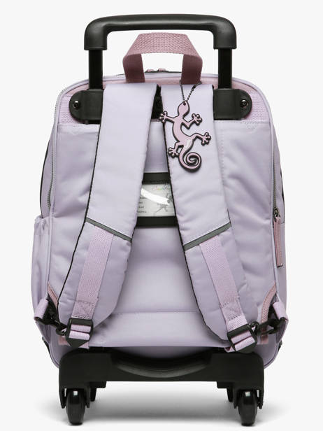 Sac A Dos à Roulettes 2 Compartiments Cameleon Violet vintage fantasy SR40 vue secondaire 3