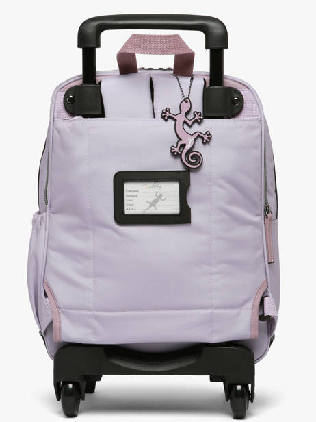 Sac A Dos à Roulettes 2 Compartiments Cameleon Violet vintage fantasy SR40 vue secondaire 4