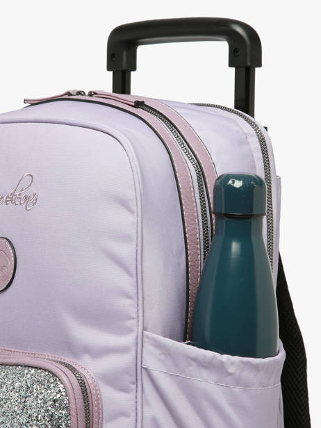 Sac A Dos à Roulettes 2 Compartiments Cameleon Violet vintage fantasy SR40 vue secondaire 5