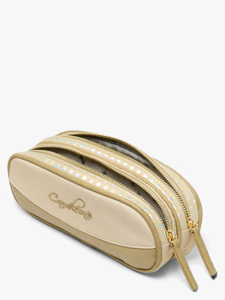 Pencil Case For Kids 2 Compartments Vintage Fantasy Cameleon Beige vintage fantasy TROU other view 1