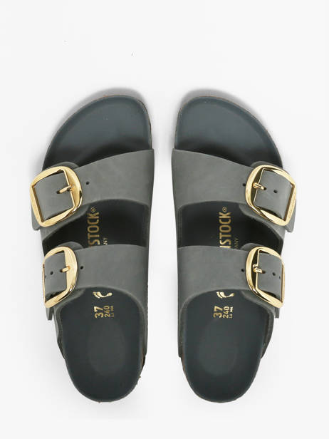 Mules En Cuir Birkenstock Gris accessoires 1032071 vue secondaire 4