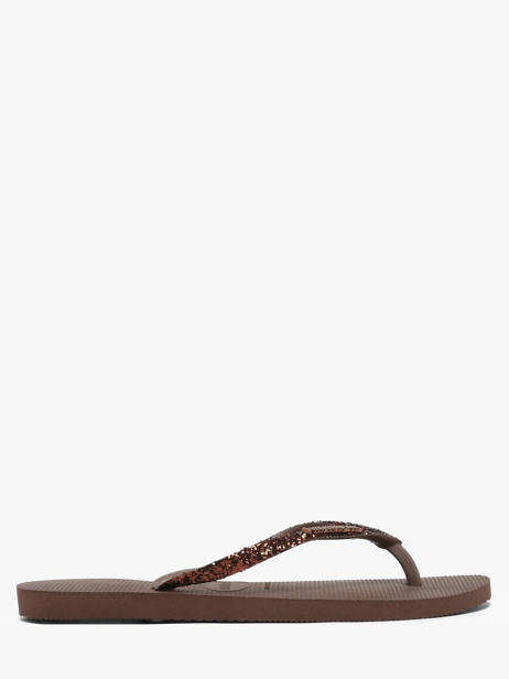 Slim Glitter Ii Flip Flops Havaianas Brown accessoires 4146975F other view 1