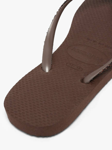 Slim Glitter Ii Flip Flops Havaianas Brown accessoires 4146975F other view 3