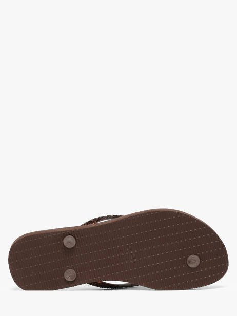 Slim Glitter Ii Flip Flops Havaianas Brown accessoires 4146975F other view 4