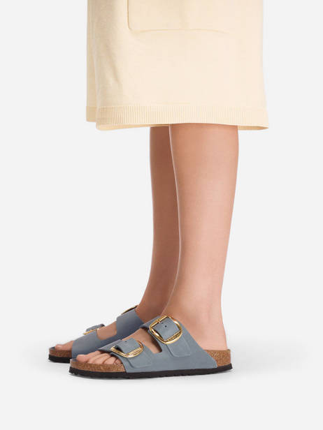 Mules En Cuir Birkenstock Gris accessoires 1032071 vue secondaire 1
