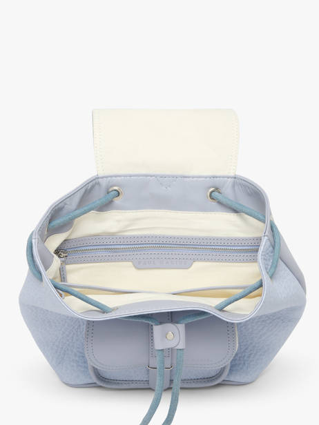 Sac à Dos Lavande Cuir Paul marius Bleu lavande BAROULAV vue secondaire 2