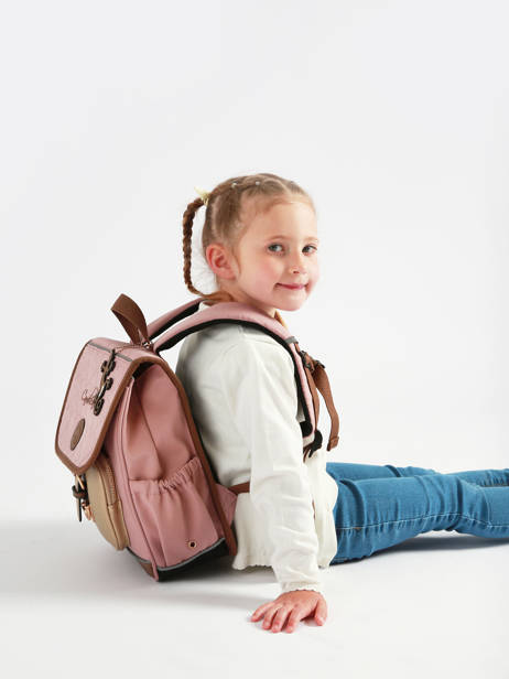 1 Compartment Backpack Cameleon Pink vintage fantasy SD30 other view 2