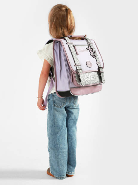 Sac à Dos 2 Compartiments Cameleon Violet vintage fantasy SD39 vue secondaire 1