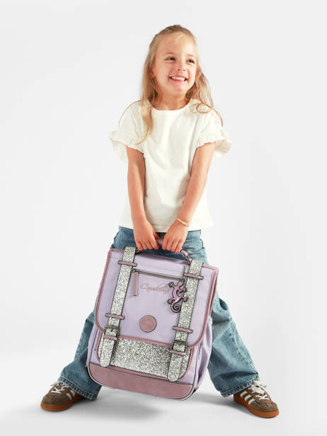 Sac à Dos 2 Compartiments Cameleon Violet vintage fantasy SD39 vue secondaire 2