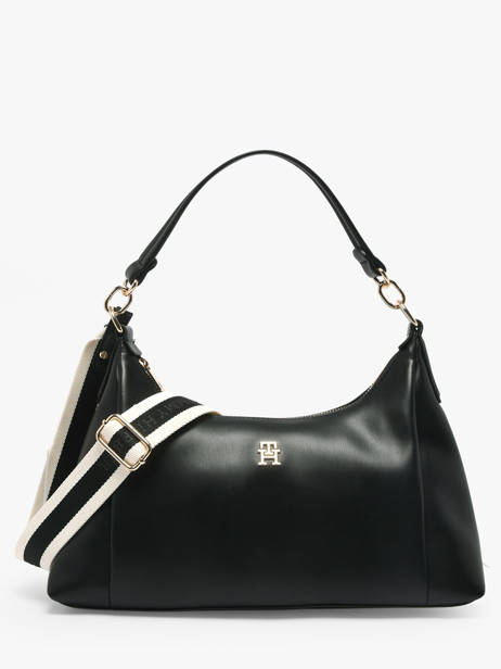 Sac Porté épaule Th Essential Polyester Tommy hilfiger Noir th essential AW18373