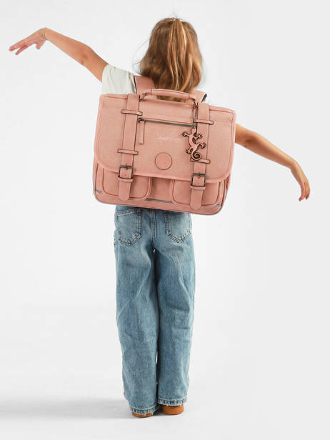 Satchel 2 Compartments Cameleon Pink vintage color CA38 other view 2