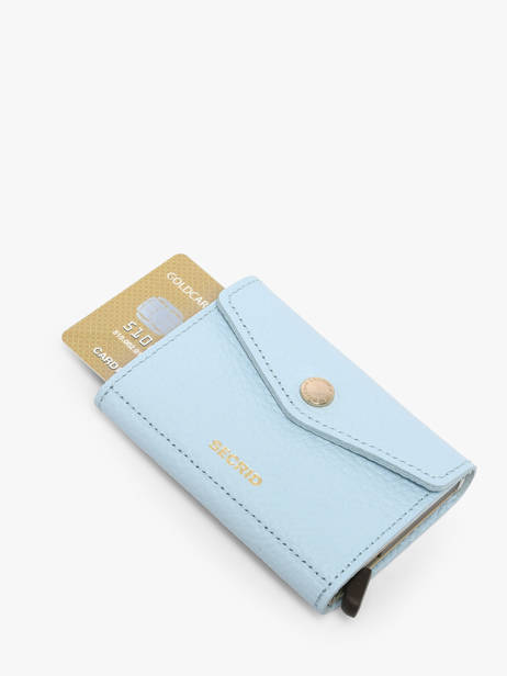 Card Holder Leather Secrid Blue pebble EPE other view 2