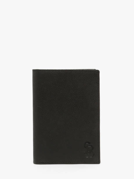 Portefeuille Cuir Serge blanco Noir brooklyn BRO21021