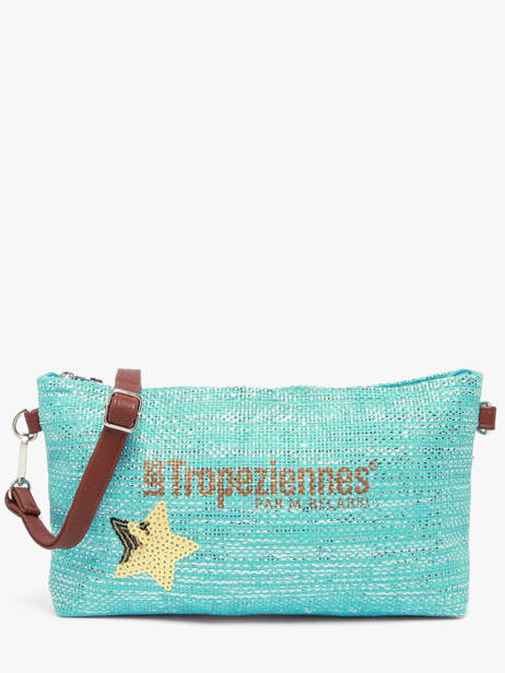 Sac Bandoulière Panama Papier Les tropeziennes Bleu panama TZ02 vue secondaire 1