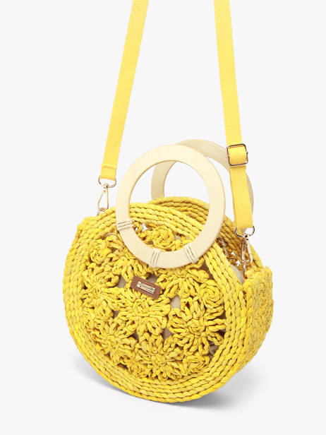 Sac Bandoulière Mediterranee Les tropeziennes Jaune mediterranee TZ03 vue secondaire 1