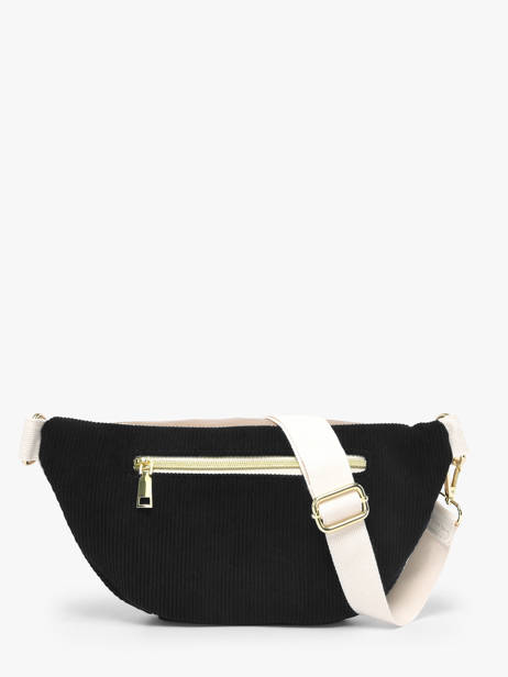 Sac Banane Ines de laure Noir velours 1685186 vue secondaire 2