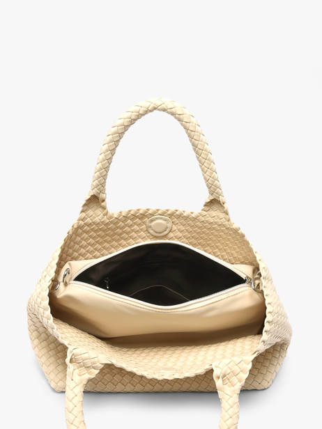 Sac Porté Main Tresse Nylon Knit & woven Blanc tresse M2581 vue secondaire 2