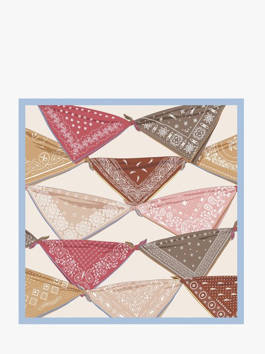 Longchamp Soie gots Scarf Blue
