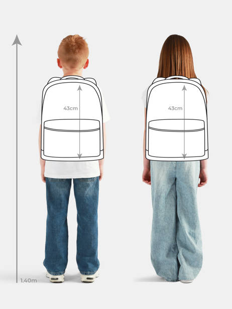 2-compartment Backpack Jeune premier Blue daydream boys B other view 1