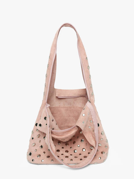 Sac Porté épaule Suede Miniprix Rose suede F9928 vue secondaire 1