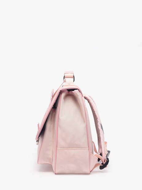 1 Compartment Satchel Caramel et cie Pink boheme FI other view 2
