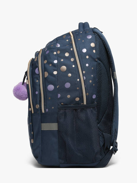 Sac à Dos 2 Compartiments Milky kiss Bleu dazzling dots 1454 vue secondaire 2