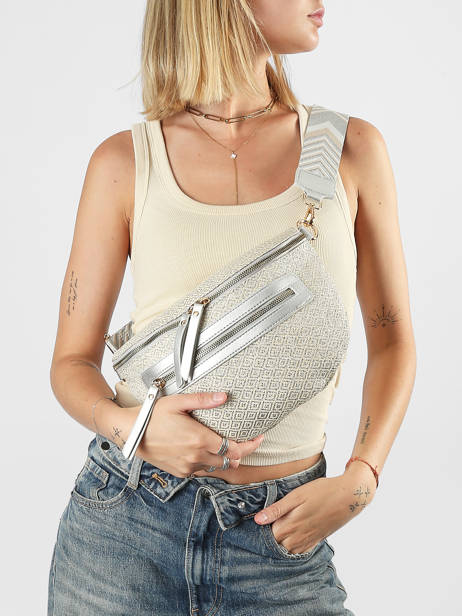 Sac Banane Miniprix Argent sangle Z1009 vue secondaire 1