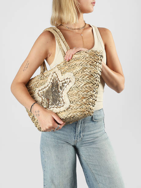 Shoulder Bag Straw Straw Miniprix Beige straw B468 other view 1